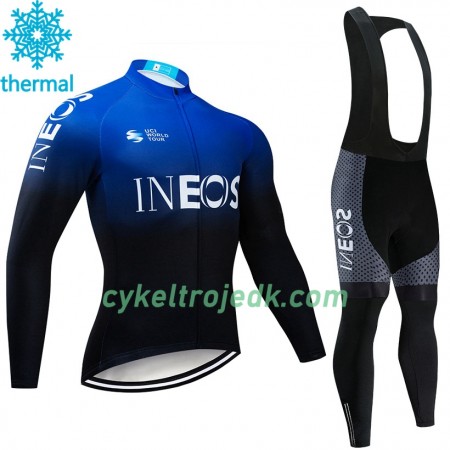 Cykeltøj Langærmet Vinter + Bib Cykelbukser 2019 TEAM INEOS N002